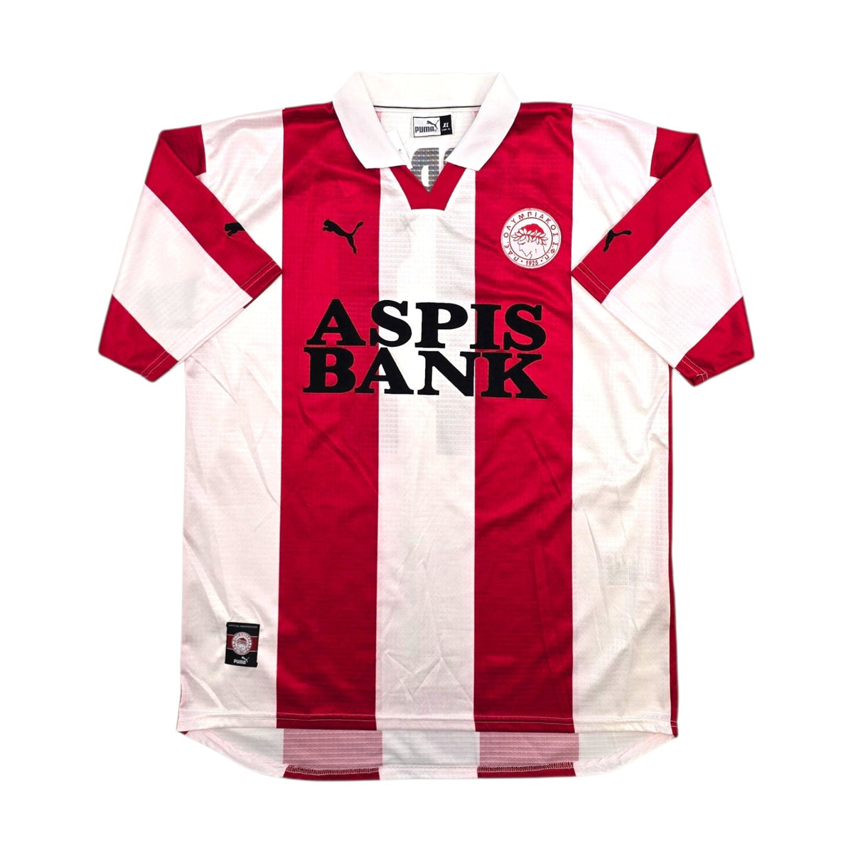 1999/00 Olympiakos Home Football Shirt (XL) Puma 11 Djordjevic - Football Finery - FF305538