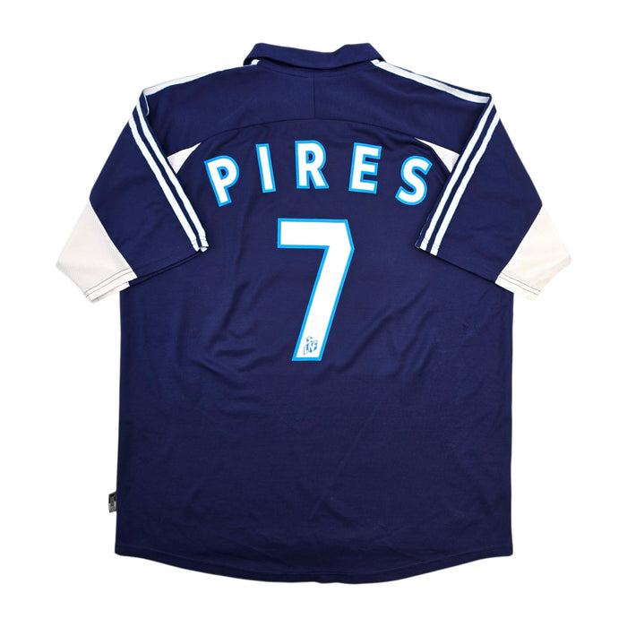1999/00 Olympique Marseille Away Football Shirt (XL) Adidas #7 Pires - Football Finery - FF307643