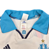 1999/00 Olympique Marseille Home Football Shirt (L) Adidas #11 Ravanelli - Football Finery - FF204479