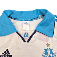 1999/00 Olympique Marseille Home Football Shirt (L) Adidas #11 Ravanelli - Football Finery - FF204479