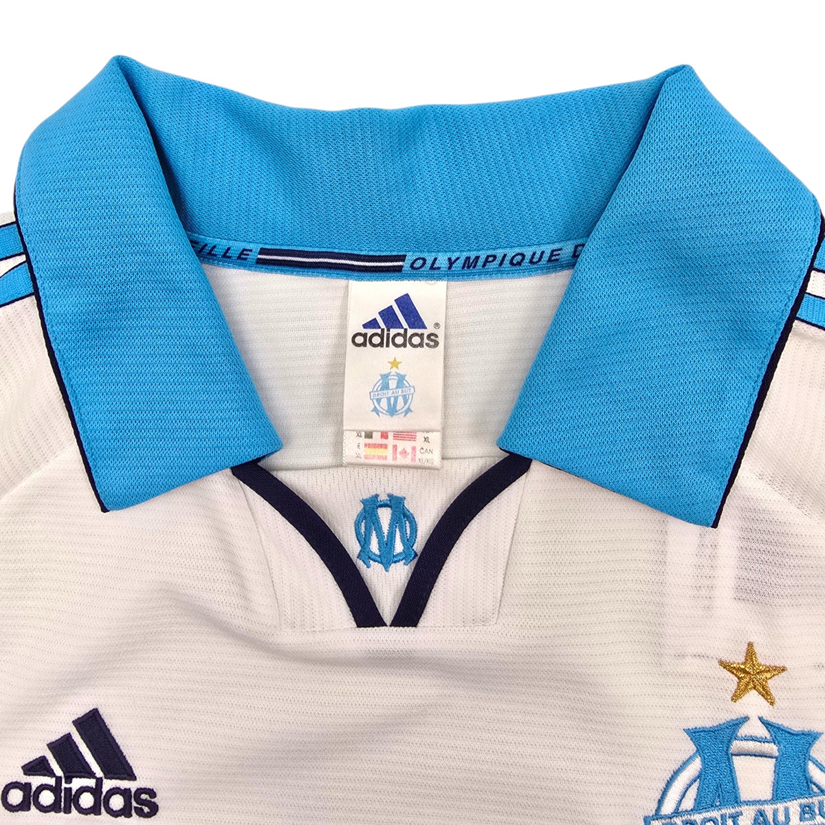 1999/00 Olympique Marseille Home Football Shirt (XL) Adidas - Football Finery - FF306717