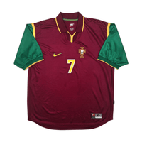 1999/00 Portugal Home Football Shirt (XL) Nike 7 Figo - Football Finery - FF304577