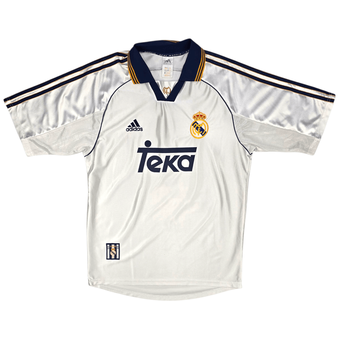 1999/00 Real Madrid Home Football Shirt (S) Adidas 7 Raul - Football Finery - FF302903