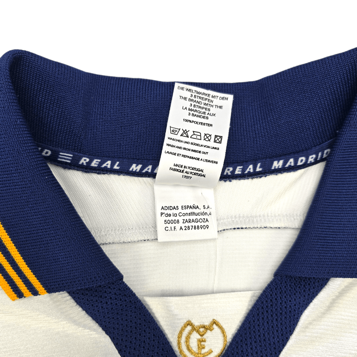 1999/00 Real Madrid Home Football Shirt (XL) Adidas 7 Raul - Football Finery - FF301400