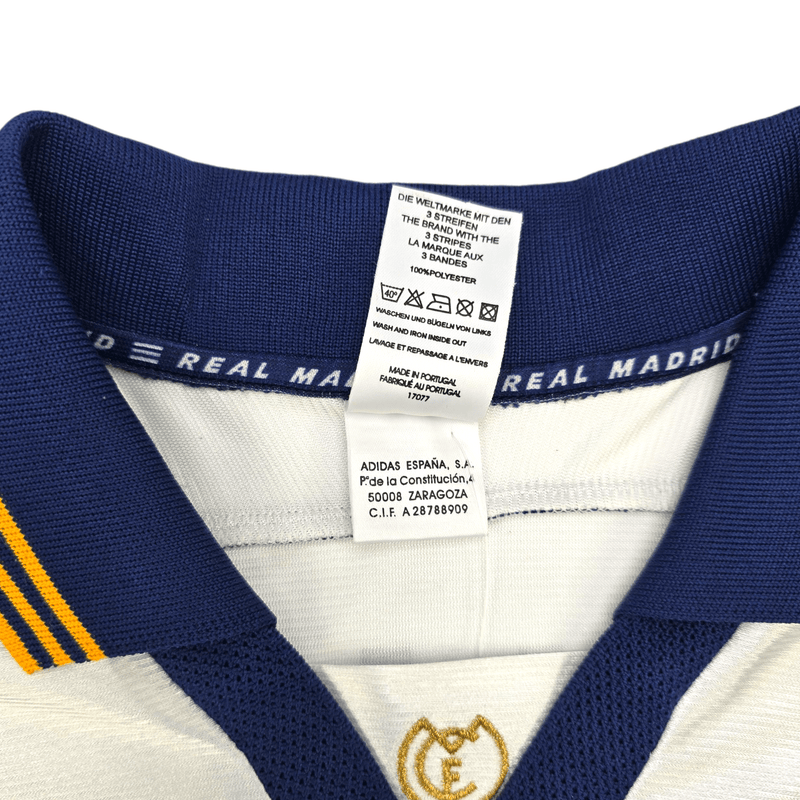 1999/00 Real Madrid Home Football Shirt (XL) Adidas 7 Raul - Football Finery - FF301400