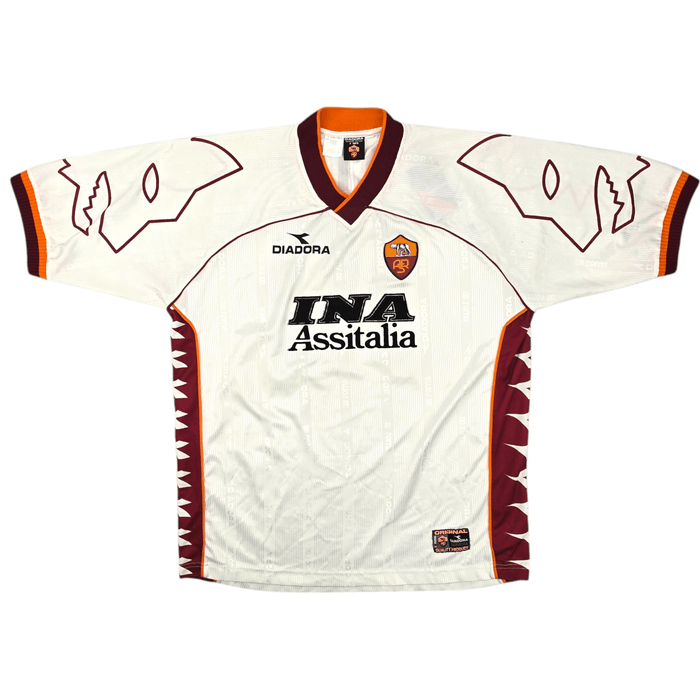 1999/00 Roma Away Football Shirt (XL) Diadora #10 Totti - Football Finery - FF300112