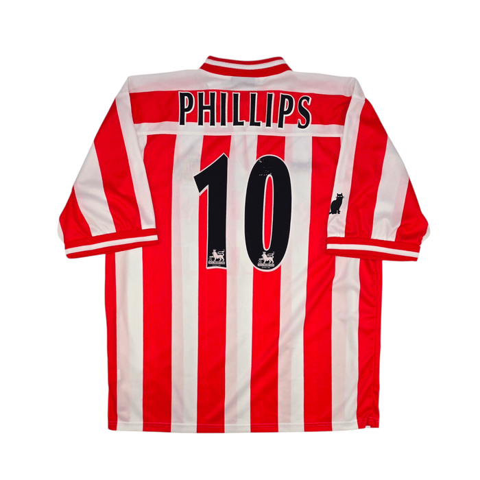 1999/00 Sunderland Home Football Shirt (XL) Asics 10 Phillips - Football Finery - FF302320