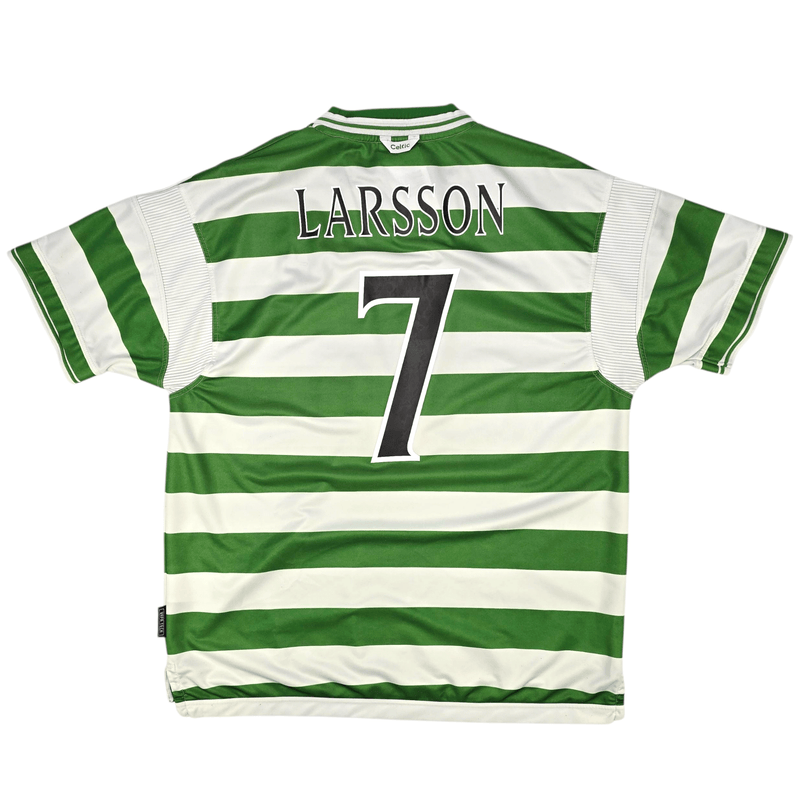 1999/01 Celtic Home Football Shirt (2XL) Umbro 7 Larsson - Football Finery - FF301861