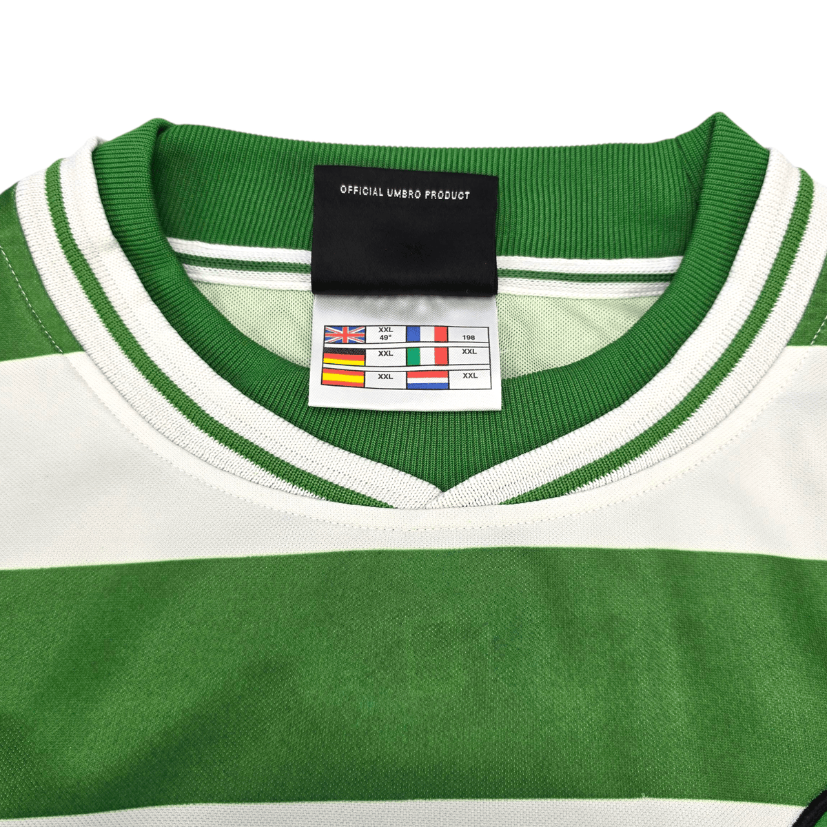 1999/01 Celtic Home Football Shirt (2XL) Umbro 7 Larsson - Football Finery - FF301861
