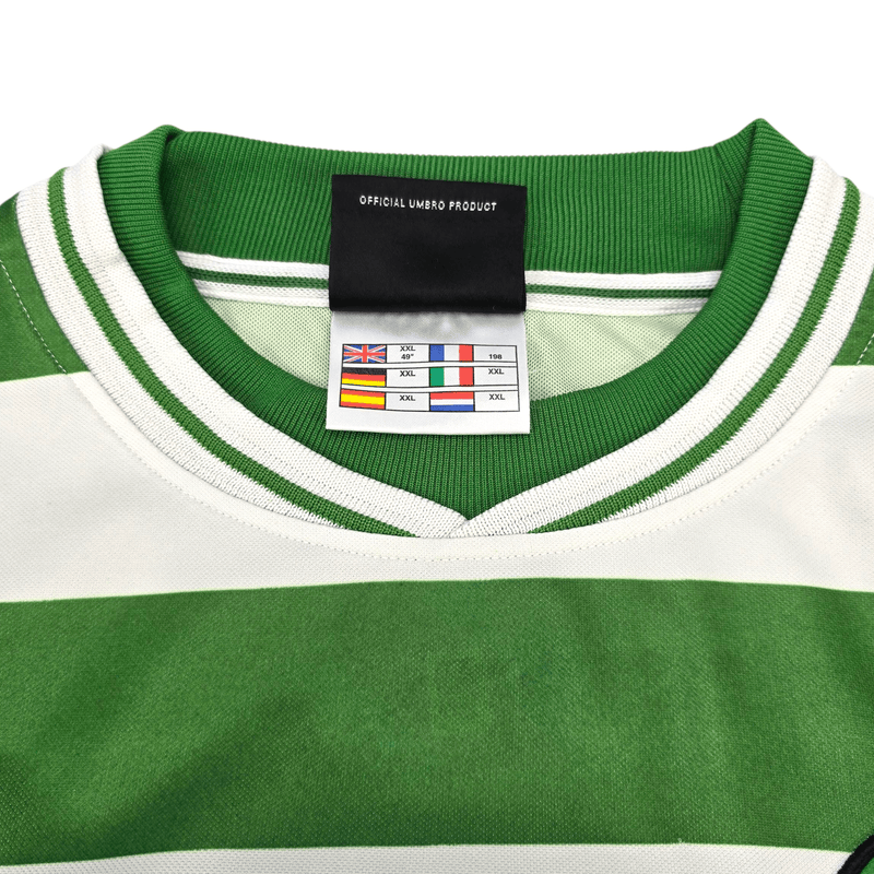 1999/01 Celtic Home Football Shirt (2XL) Umbro 7 Larsson - Football Finery - FF301861