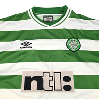 1999/01 Celtic Home Football Shirt (2XL) Umbro 7 Larsson - Football Finery - FF301861