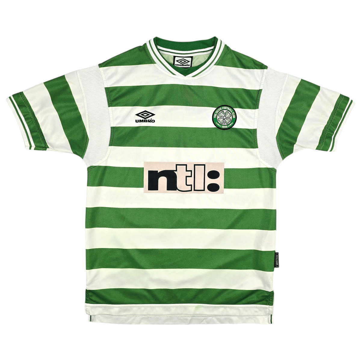 1999/01 Celtic Home Football Shirt (M) Umbro 7 Larsson - Football Finery - FF302168