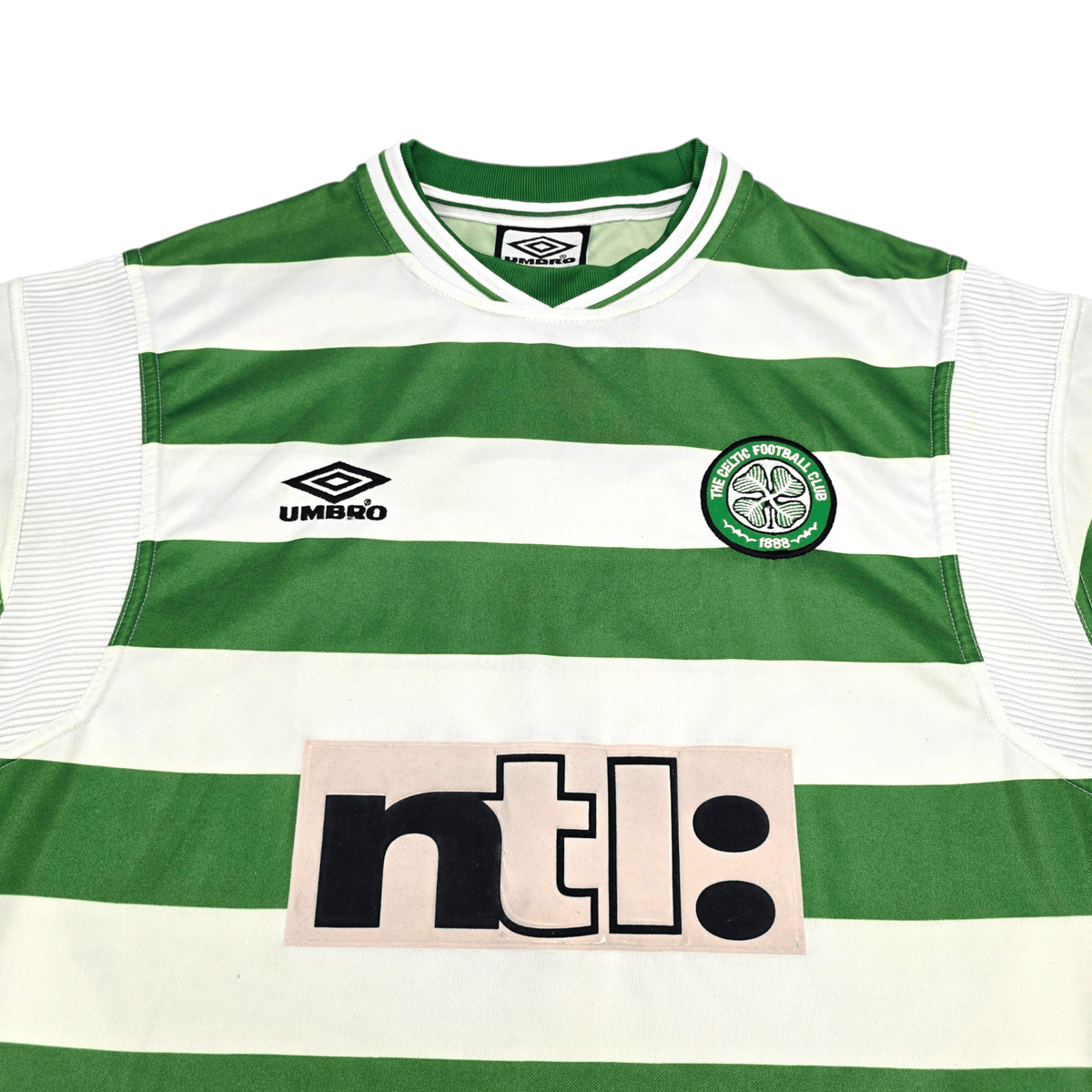 1999/01 Celtic Home Football Shirt (M) Umbro 7 Larsson - Football Finery - FF302168