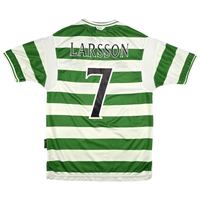 1999/01 Celtic Home Football Shirt (M) Umbro 7 Larsson - Football Finery - FF302168
