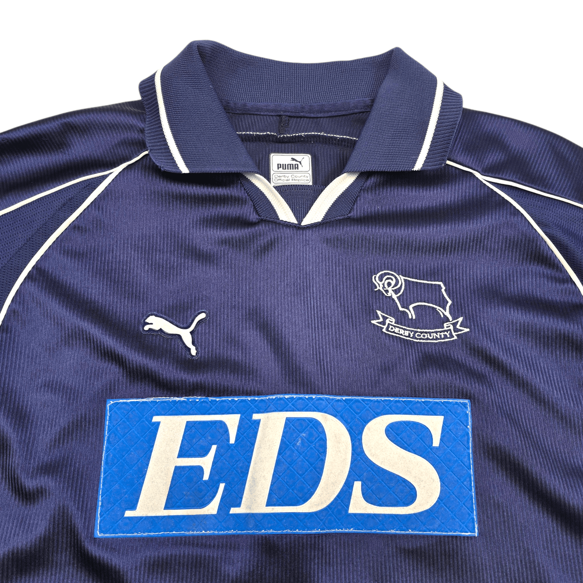 1999/01 Derby County Away Football Shirt (S) Puma 10 Kinkladze - Football Finery - FF304656