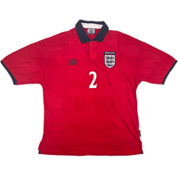 1999/01 England Away Football Shirt (L) Umbro 2 Gerrard - Football Finery - FF302708