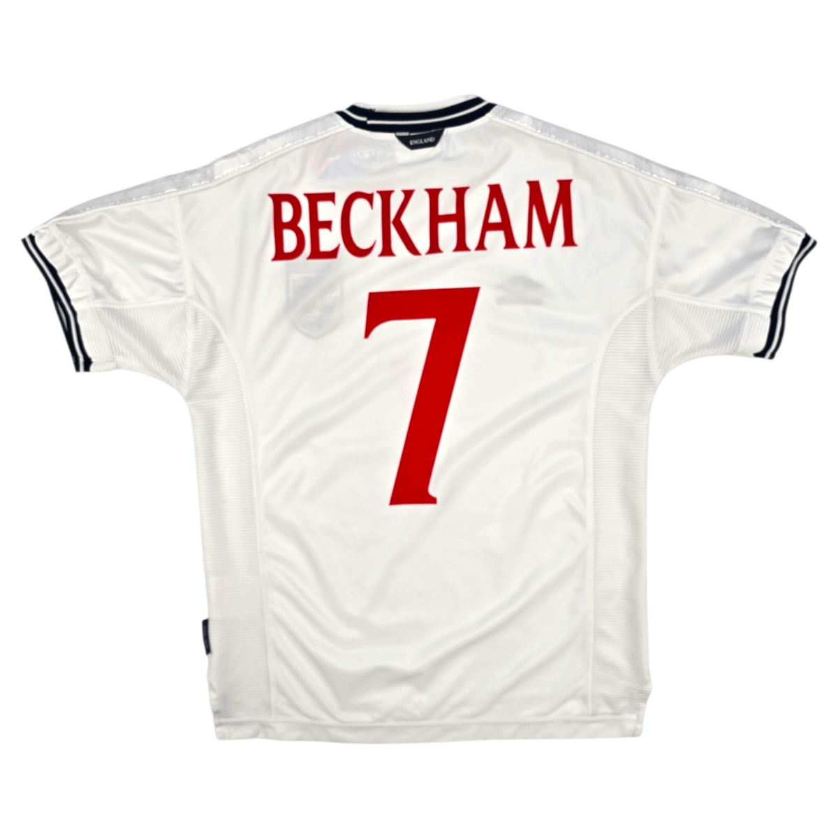 1999/01 England Home Football Shirt (L) Umbro 7 Beckham - Football Finery - FF300524