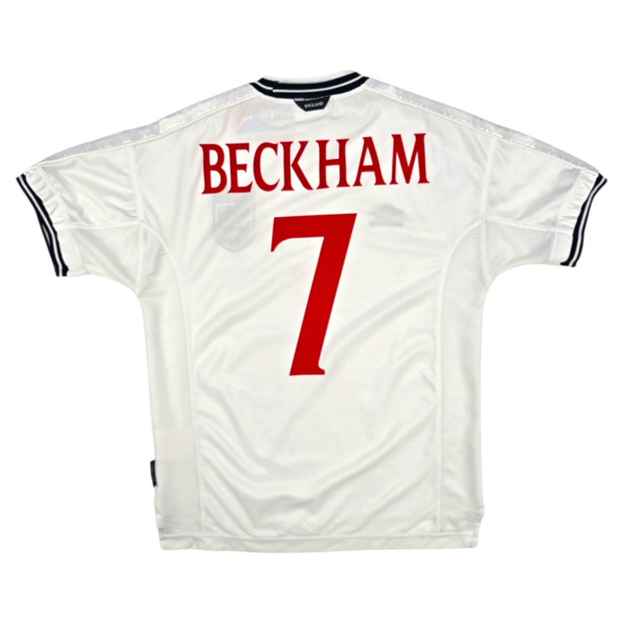 1999/01 England Home Football Shirt (L) Umbro 7 Beckham - Football Finery - FF300524
