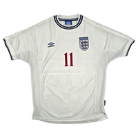 1999/01 England Home Football Shirt (XL) Umbro 11 McManaman - Football Finery - FF300674