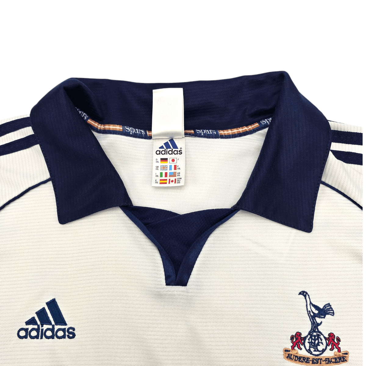 1999/01 Tottenham Hotspur Home Football Shirt (2XL) Adidas - Football Finery - FF300032