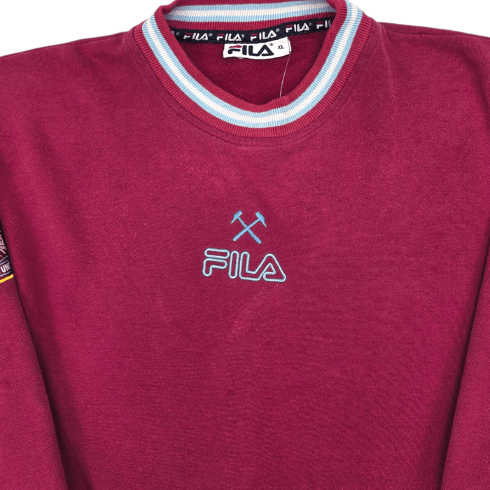 1999/01 West Ham Sweatshirt (XL) FILA - Football Finery - FF300402