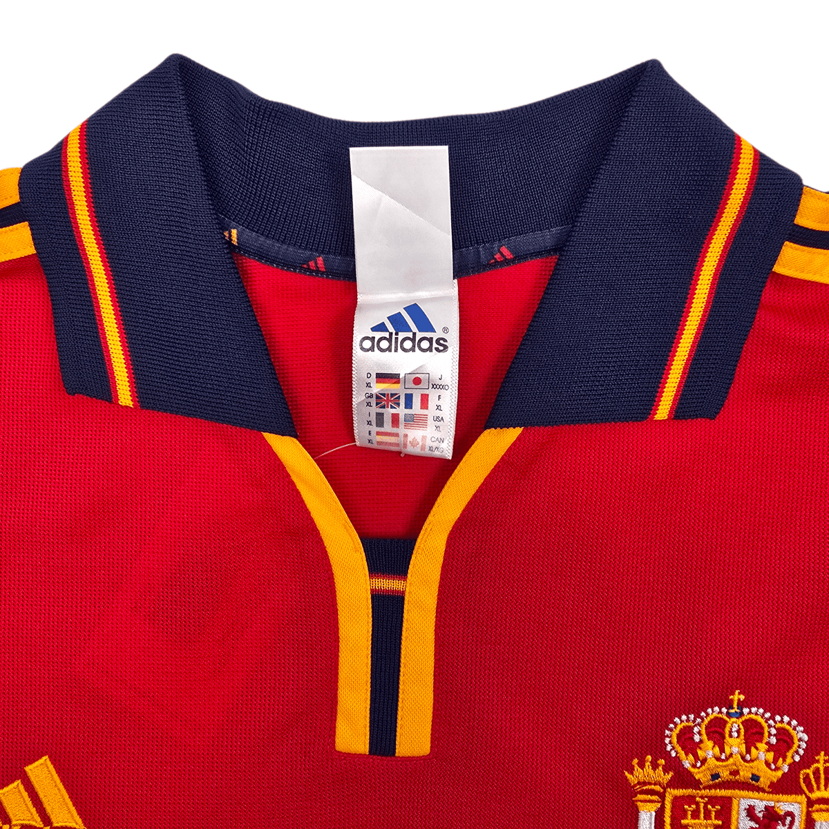 1999/02 Spain Home Football Shirt (XL) Adidas - Football Finery - FF305214