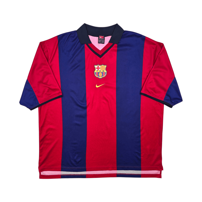 2000/01 Barcelona Home Football Shirt (2XL) Nike 9 Kluivert - Football Finery - FF303090
