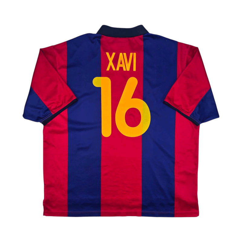 2000/01 Barcelona Home Football Shirt (XL) Nike 16 Xavi (Basic) - Football Finery - FF302041