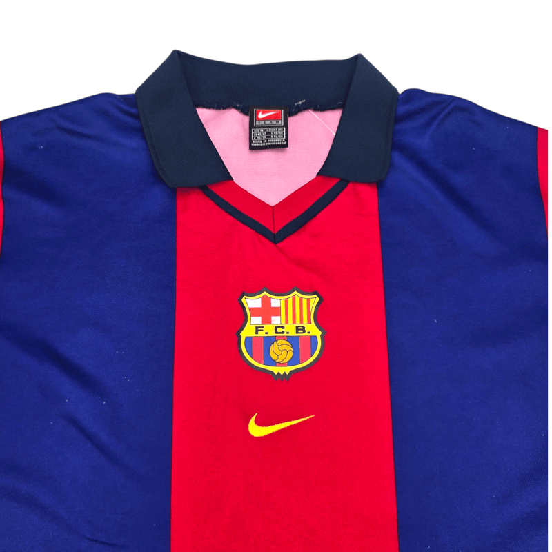 2000/01 Barcelona Home Football Shirt (XL) Nike 16 Xavi (Basic) - Football Finery - FF302041