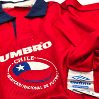 2000/01 Chile Home Football Shirt (XL) Umbro 9 Zamorano - Football Finery - FF302610