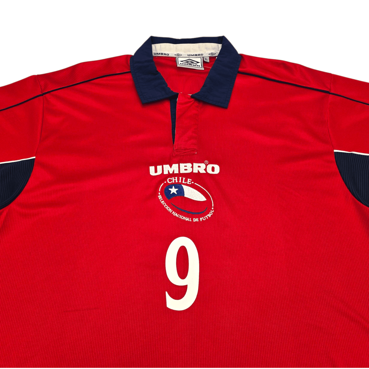 2000/01 Chile Home Football Shirt (XL) Umbro 9 Zamorano - Football Finery - FF302610