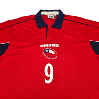 2000/01 Chile Home Football Shirt (XL) Umbro 9 Zamorano - Football Finery - FF302610