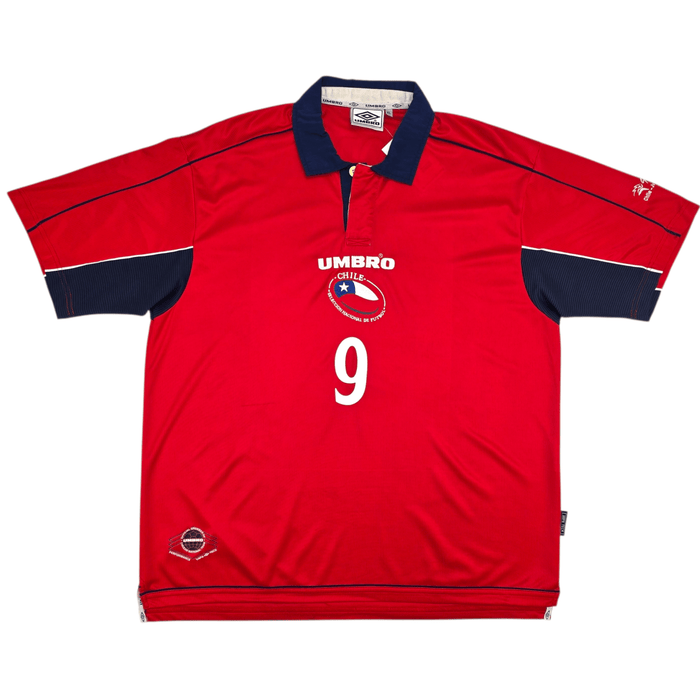 2000/01 Chile Home Football Shirt (XL) Umbro 9 Zamorano - Football Finery - FF302610