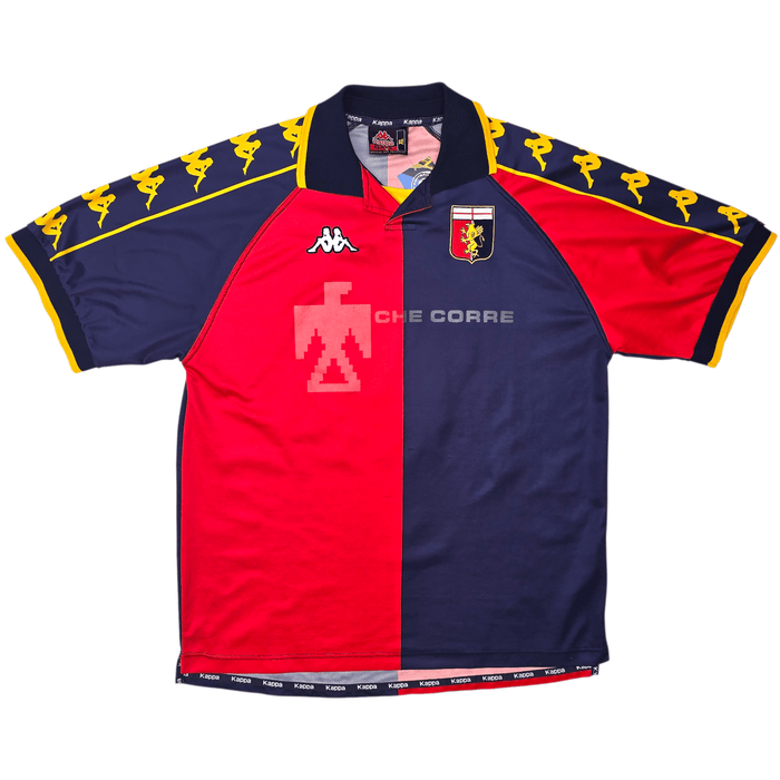 2000/01 Genoa Home Football Shirt (XL) Kappa 18 Malago - Football Finery - FF303216