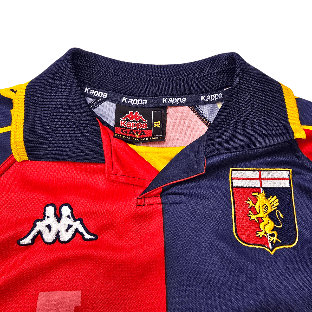 2000/01 Genoa Home Football Shirt (XL) Kappa 18 Malago - Football Finery - FF303216