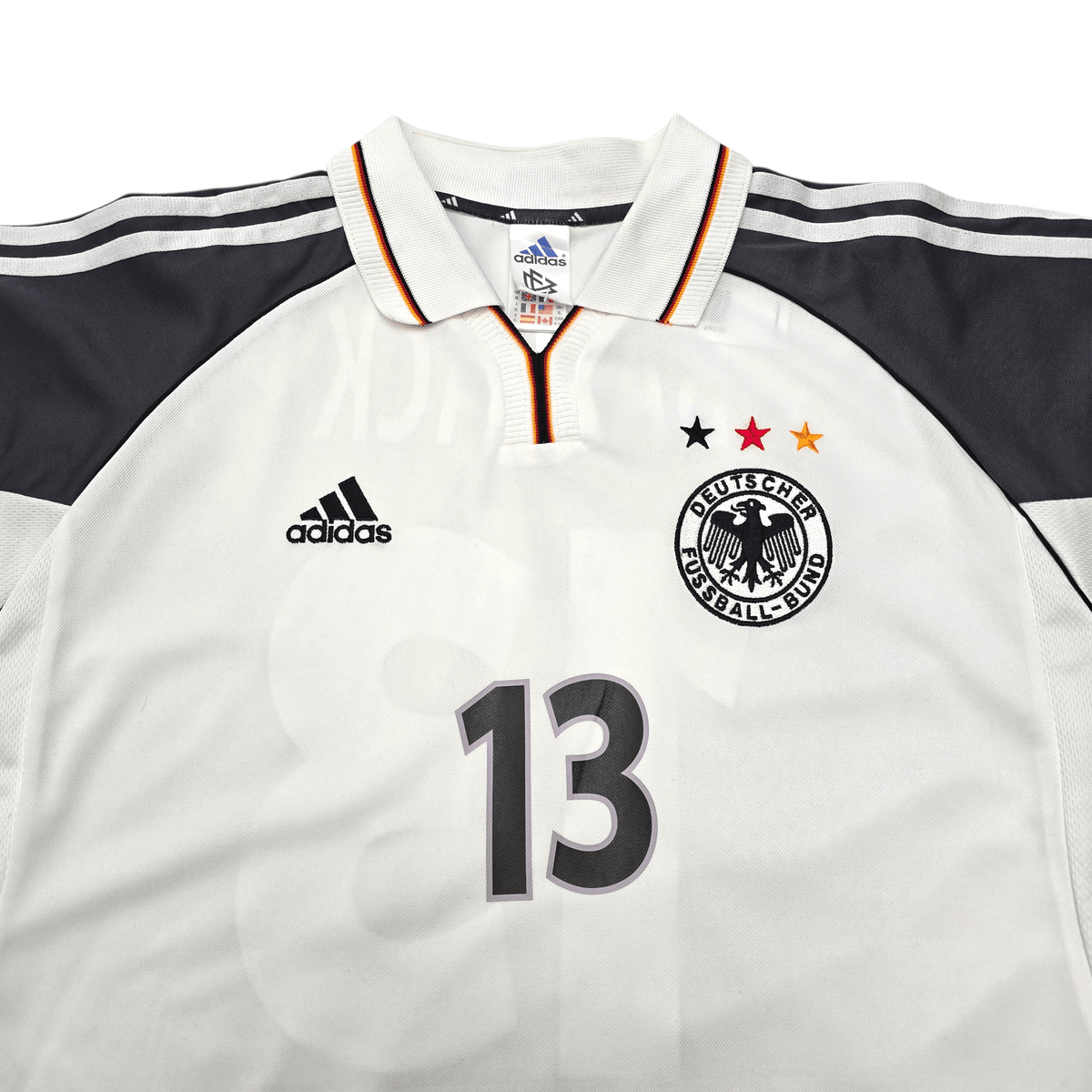 2000/01 Germany Home Football Shirt (XL) Adidas 13 Ballack - Football Finery - FF303642