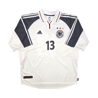 2000/01 Germany Home Football Shirt (XL) Adidas 13 Ballack - Football Finery - FF303642