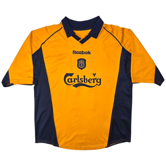 2000/01 Liverpool Away Football Shirt (M) Reebok 17 Gerrard - Football Finery - FF301580