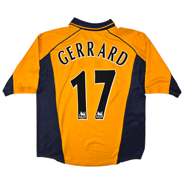 2000/01 Liverpool Away Football Shirt (M) Reebok 17 Gerrard - Football Finery - FF301580