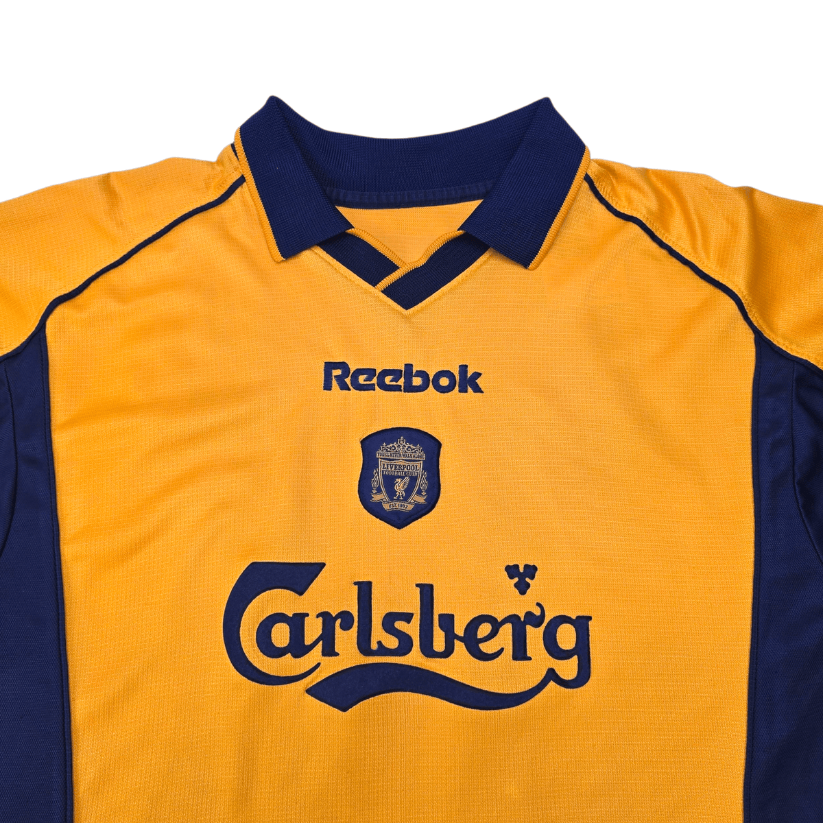 2000/01 Liverpool Away Football Shirt (M) Reebok 17 Gerrard - Football Finery - FF301580