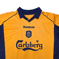2000/01 Liverpool Away Football Shirt (M) Reebok 17 Gerrard - Football Finery - FF301580