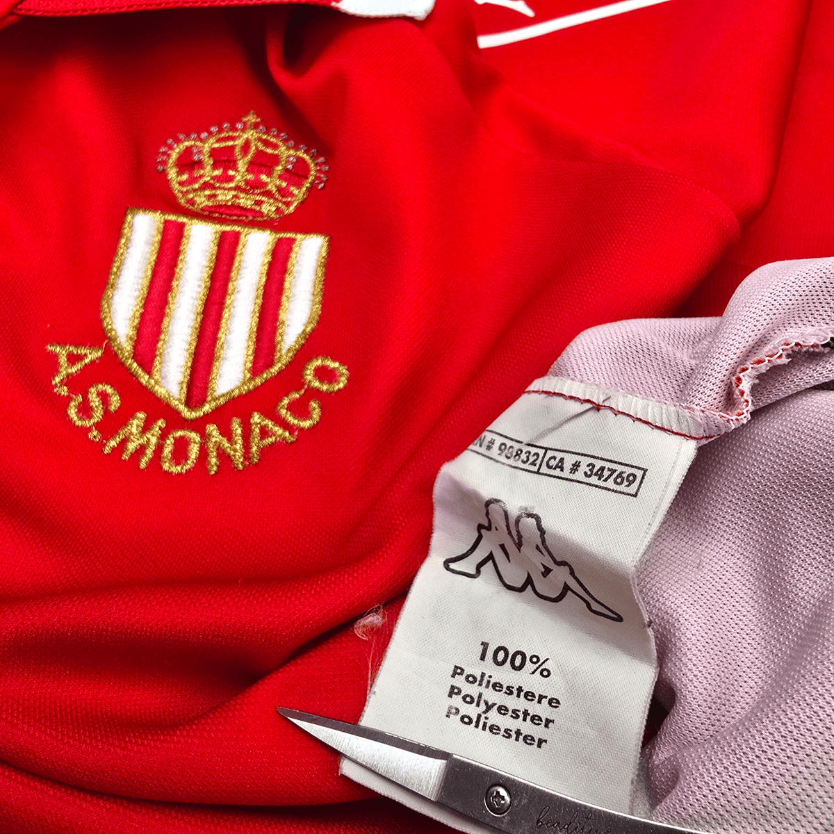 2000/01 Monaco Home Football Shirt (XL) Kappa - Football Finery - FF302602