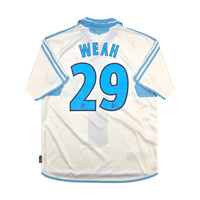 2000/01 Olympique Marseille Home Football Shirt (M) Adidas 29 Weah - Football Finery - FF305740