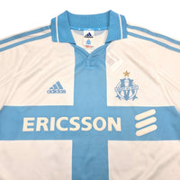 2000/01 Olympique Marseille Home Football Shirt (M) Adidas 29 Weah - Football Finery - FF305740
