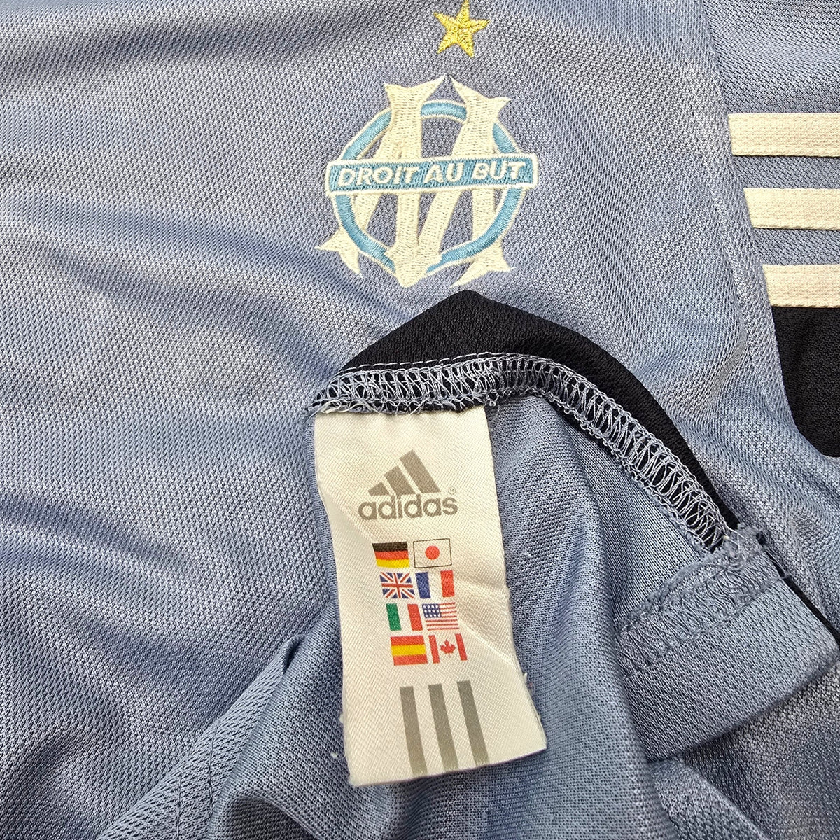 2000/01 Olympique Marseille Training Shirt (M) Adidas - Football Finery - FF305925