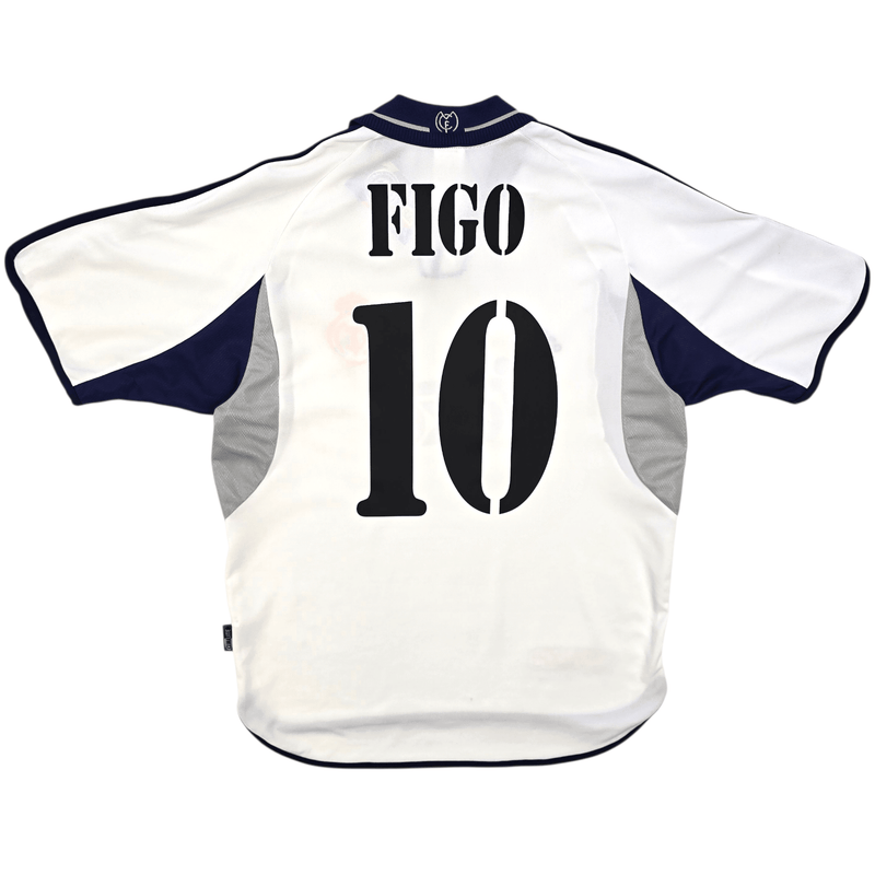 2000/01 Real Madrid Home Football Shirt (M) Adidas 10 Figo - Football Finery - FF303228