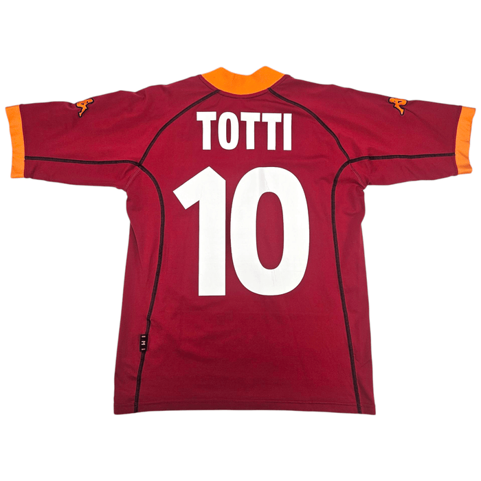 2000/01 Roma Home Football Shirt (M) Kappa #10 Totti - Football Finery - FF300922