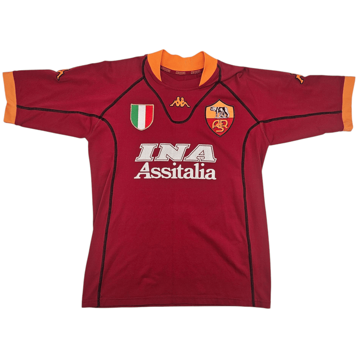 2000/01 Roma Home Football Shirt (M) Kappa #10 Totti - Football Finery - FF300922