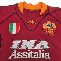 2000/01 Roma Home Football Shirt (M) Kappa #10 Totti - Football Finery - FF300922
