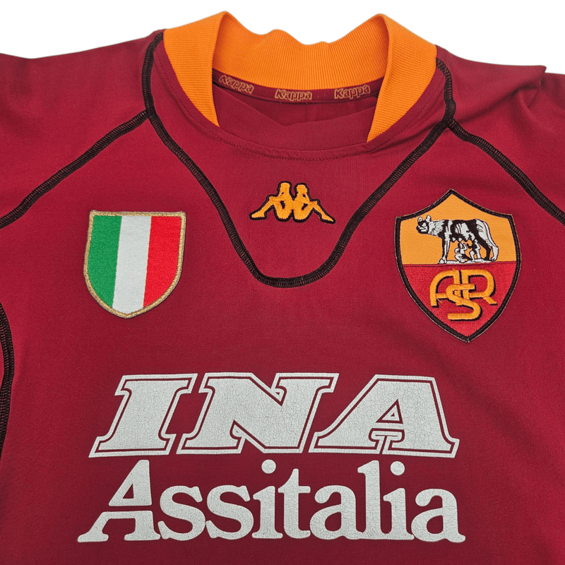 2000/01 Roma Home Football Shirt (M) Kappa #10 Totti - Football Finery - FF300922